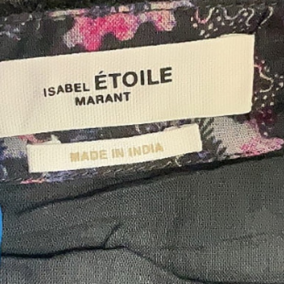 Isabel Marant Étoile Ilanka Printed Ruched Halter Minidress Size Euro 42 US 10 - Picture 8 of 9